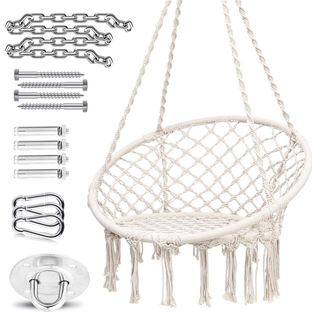 White Woven Hammock Chair